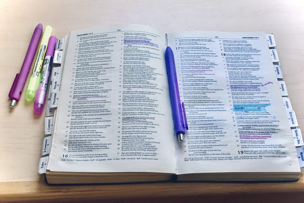 open bible to use with your bible study tips