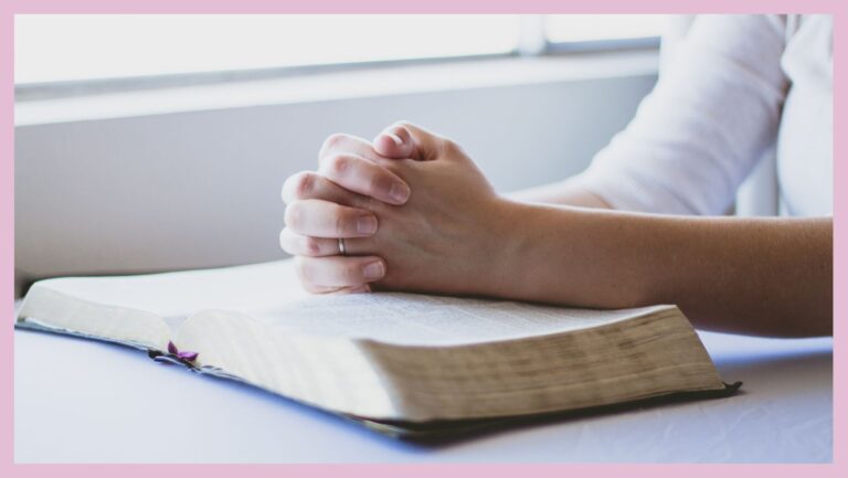 praying hands on a bible -pray for myself