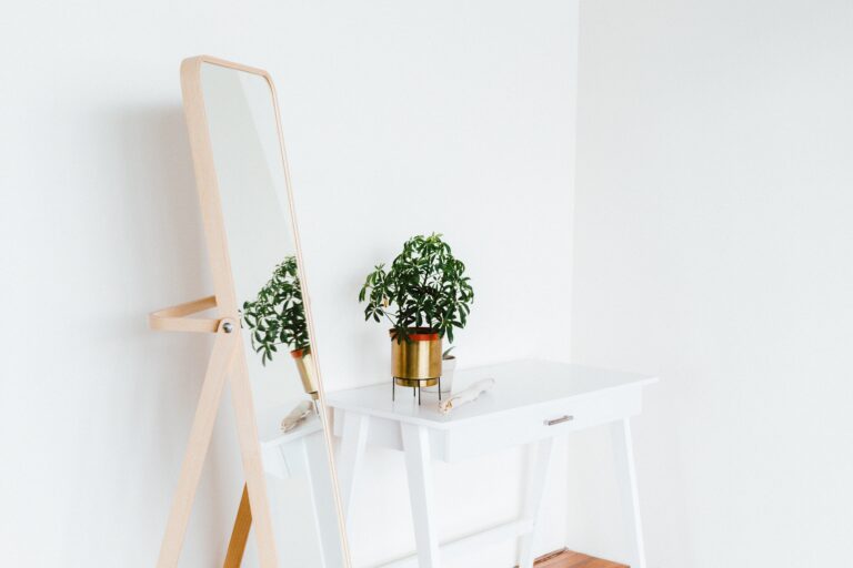 vertical mirror to use during exercises for self love
