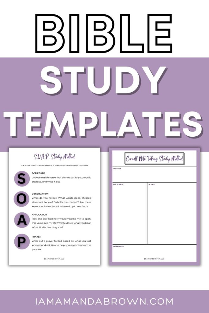 A template for free Bible study methods